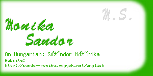 monika sandor business card